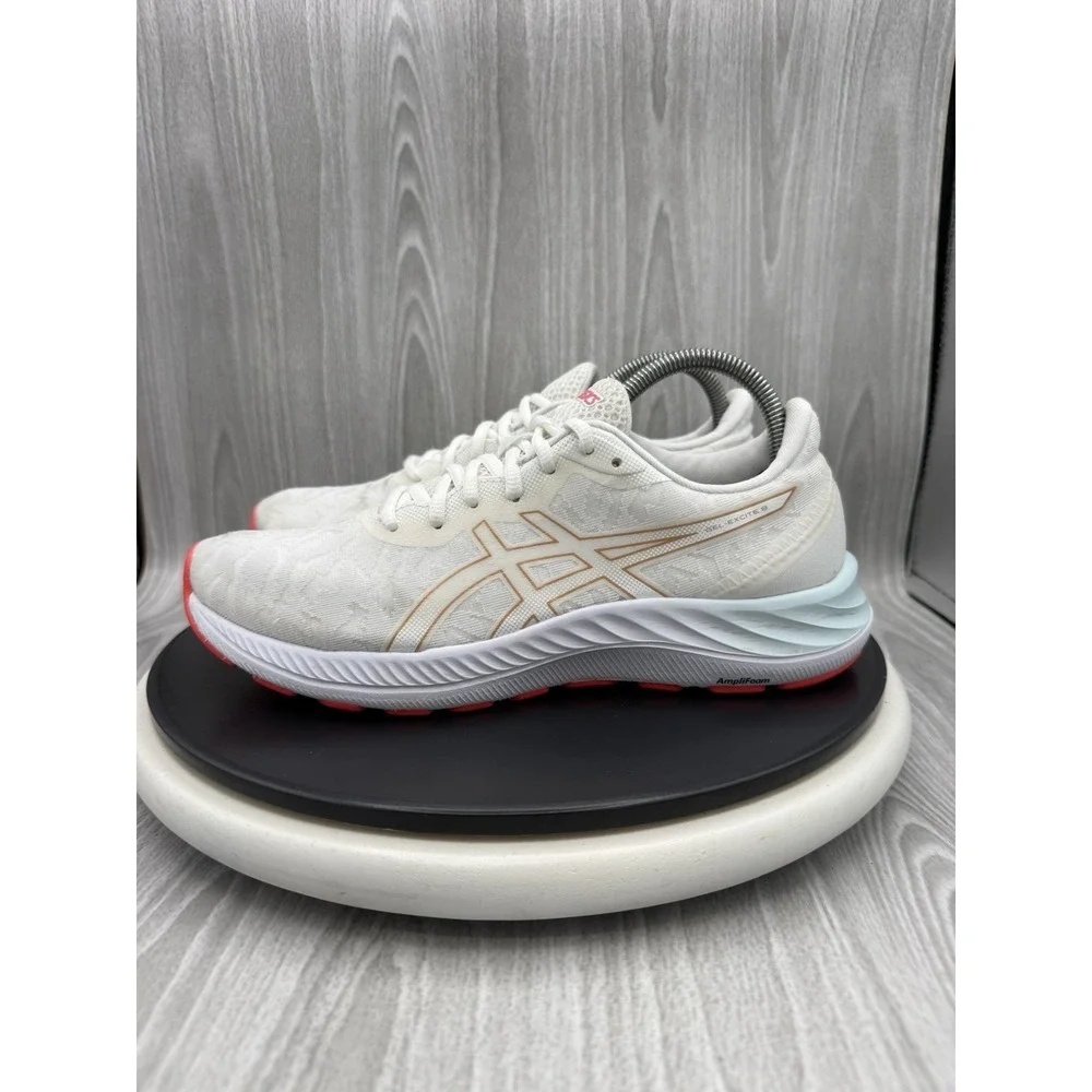 ASICS GEL-EXCITE 8 Twist Womens Size 9 White Running Shoes Sneakers 1012B085
